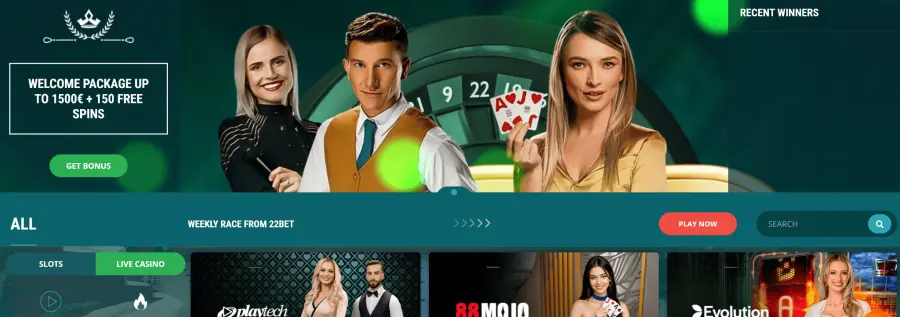 22Bet official website